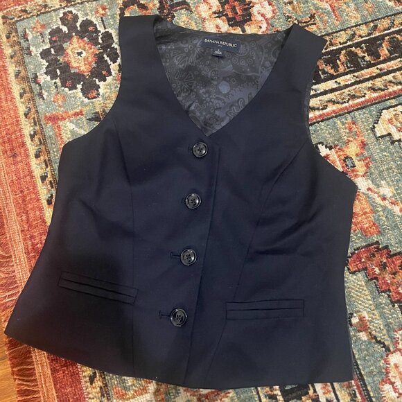 Black Banana Republic Suit Vest - Picture 1 of 4